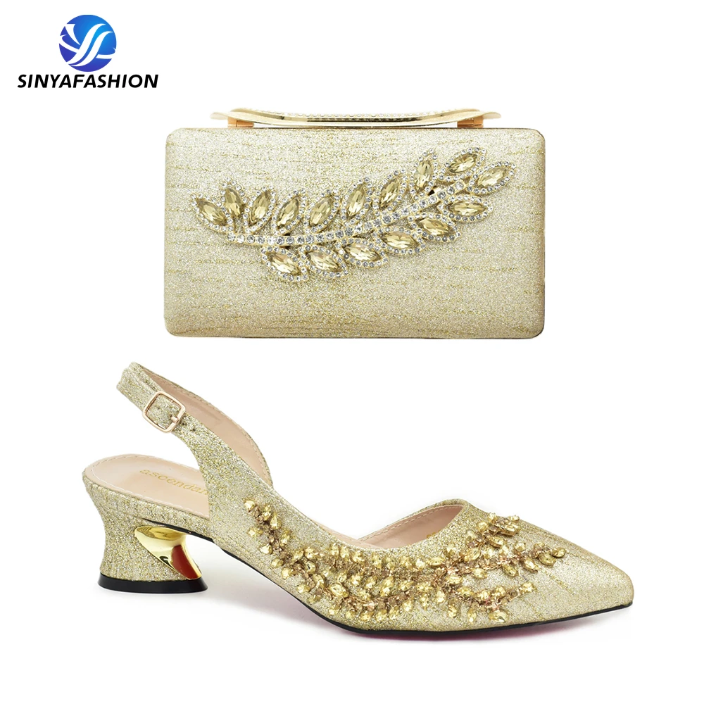 Ensemble Chaussures & Sac Coordonnés – Talons Plateforme Confortables 5-8cm, Toutes Saisons