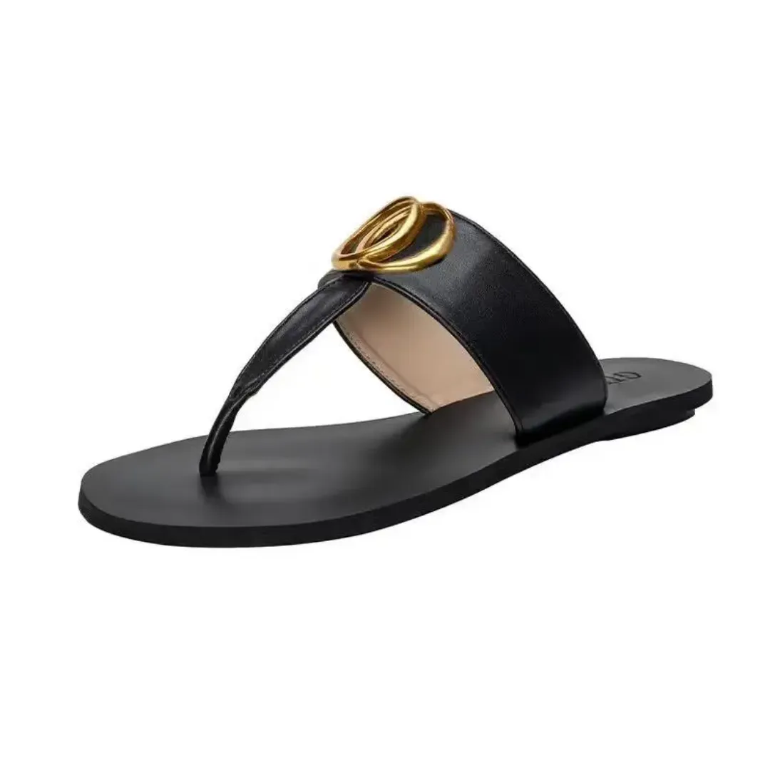 Sandales Femme Élégance Noire – Détail Boucle Dorée Chic
