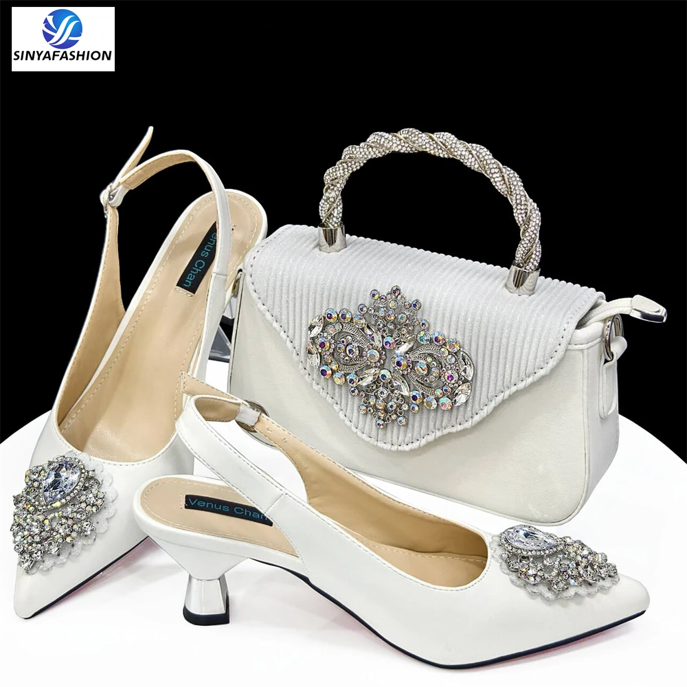 Ensemble chaussures & sac assorti Sinyafashion – Talons 6,7 cm, cuir PU, toutes saisons