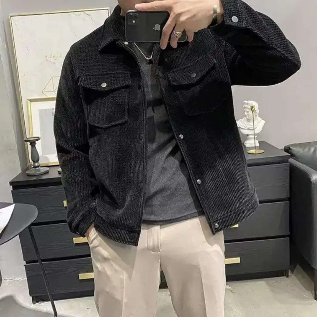 Veste Chemise Homme Épaisse à Poches – Style Chic et Décontracté