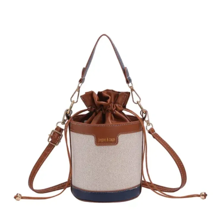 Sac Seau à Cordon Femme – Style Vintage, Bandoulière Réglable, Petit Format Chic