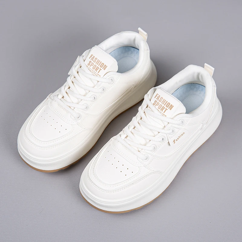 Chaussures Blanches Respirantes Femme – Semelle Épaisse EVA, Légères & Antidérapantes