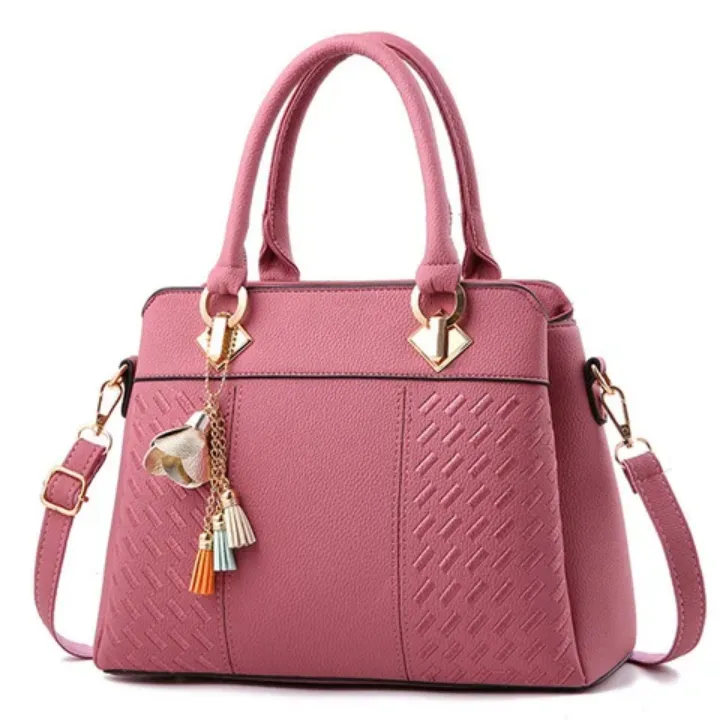 Sac à Main Style Créateur avec Pompons - Élégance et Simplicité à Petit Prix