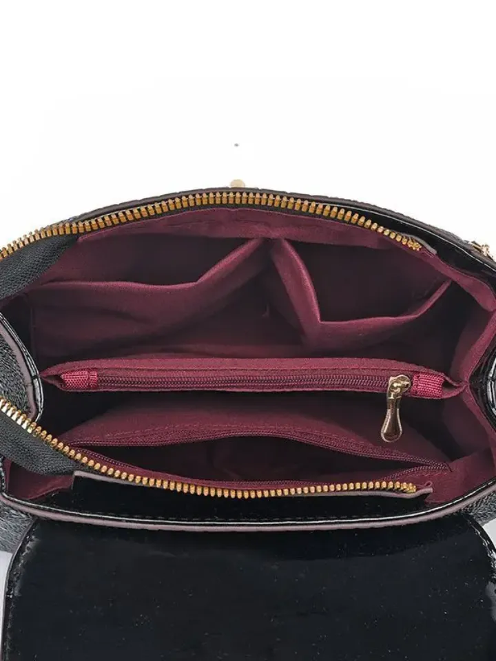 Sac à Main Femme Élégant Motif Crocodile – Style Luxe, Grande Capacité, avec Bandoulière Amovible