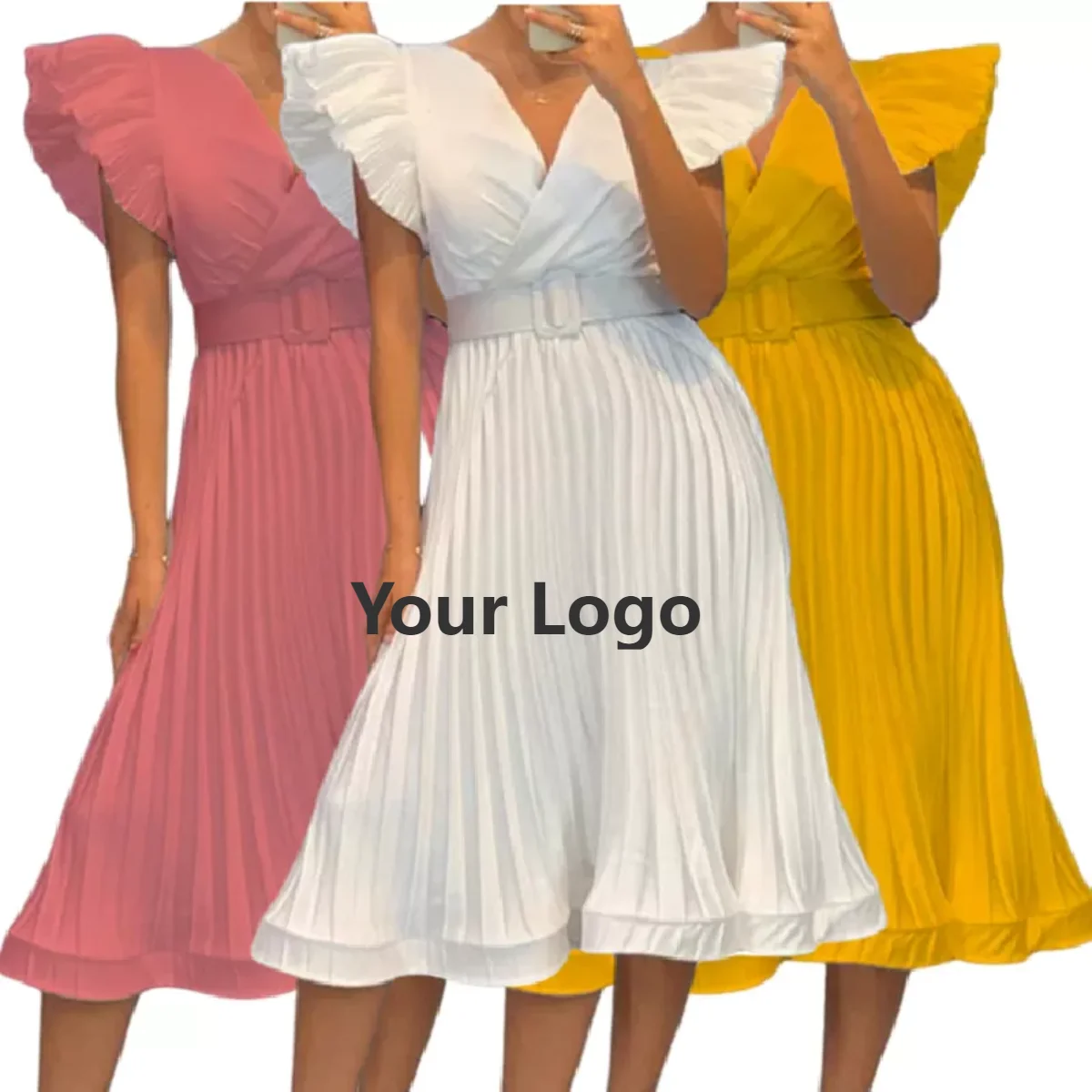 Robe Maxi Imprimée à Manches Longues YQY1206 – Coupe Ample Décontractée pour Femme