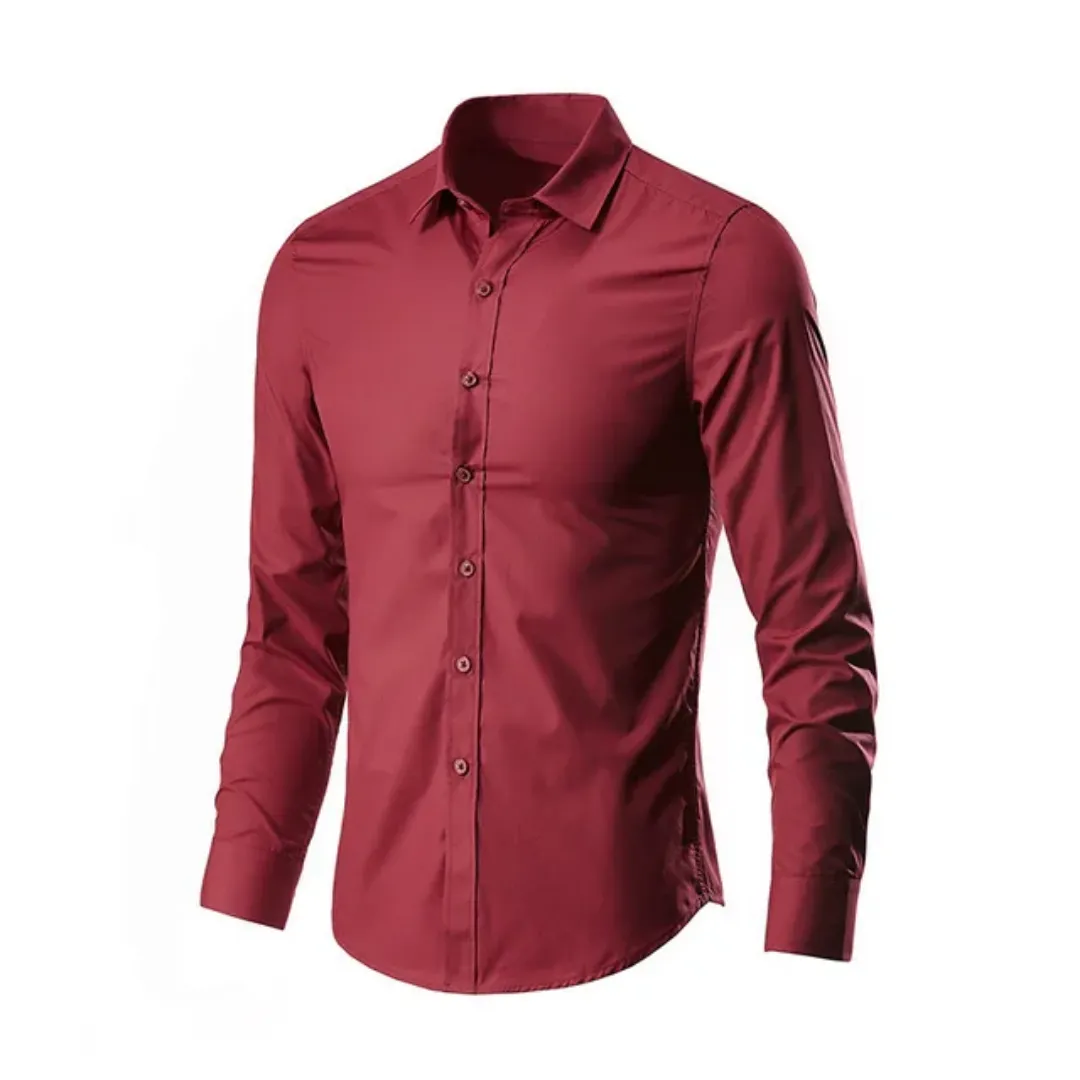 Chemise Classique Homme à Manches Longues – Coupe Ajustée