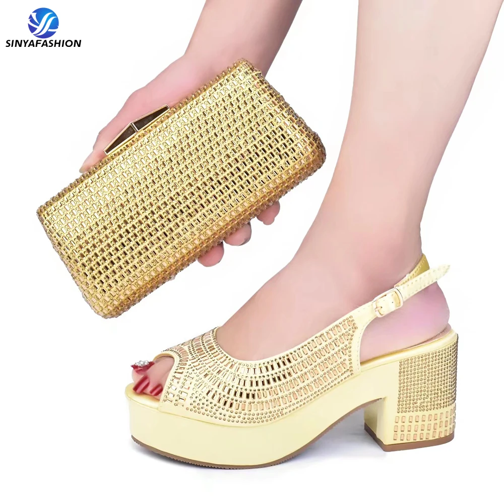 Ensemble Chaussures & Sac de Soirée Sinya – Talons Hauts Élégants pour Femme
