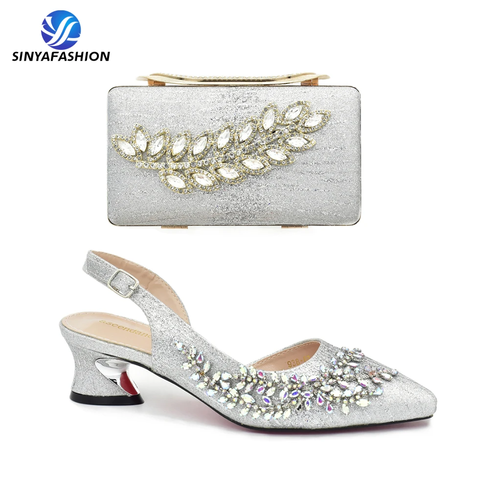 Ensemble Chaussures & Sac Coordonnés – Talons Plateforme Confortables 5-8cm, Toutes Saisons