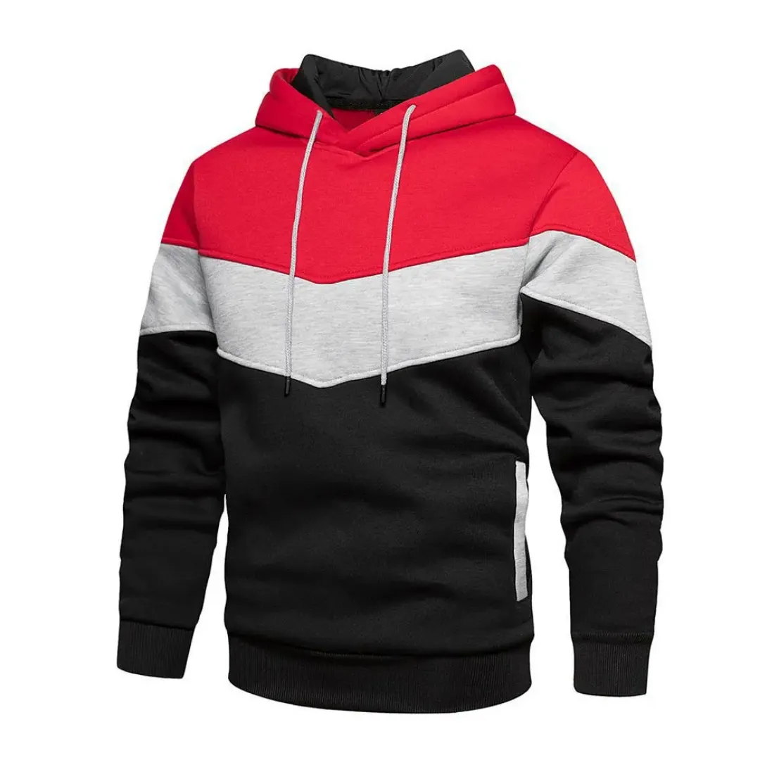 Sweat à Capuche Homme Tricolore – Style Urbain et Confort