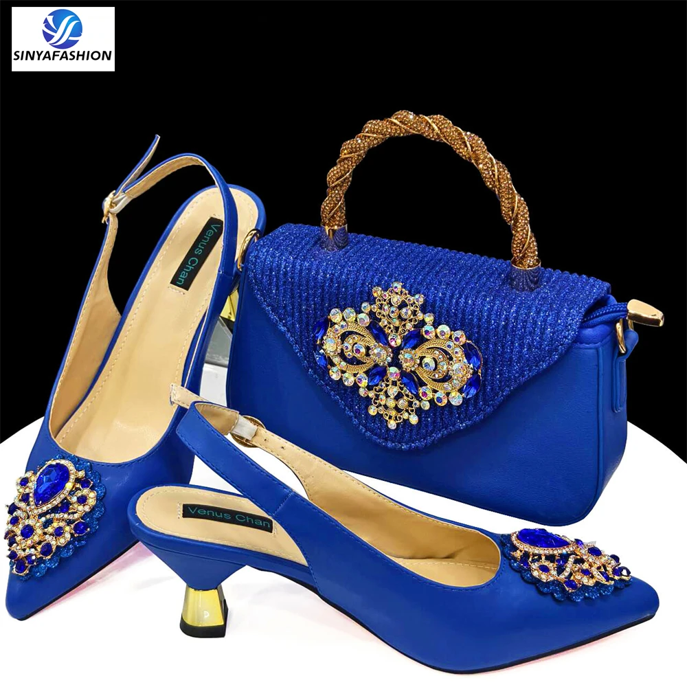 Ensemble chaussures & sac assorti Sinyafashion – Talons 6,7 cm, cuir PU, toutes saisons