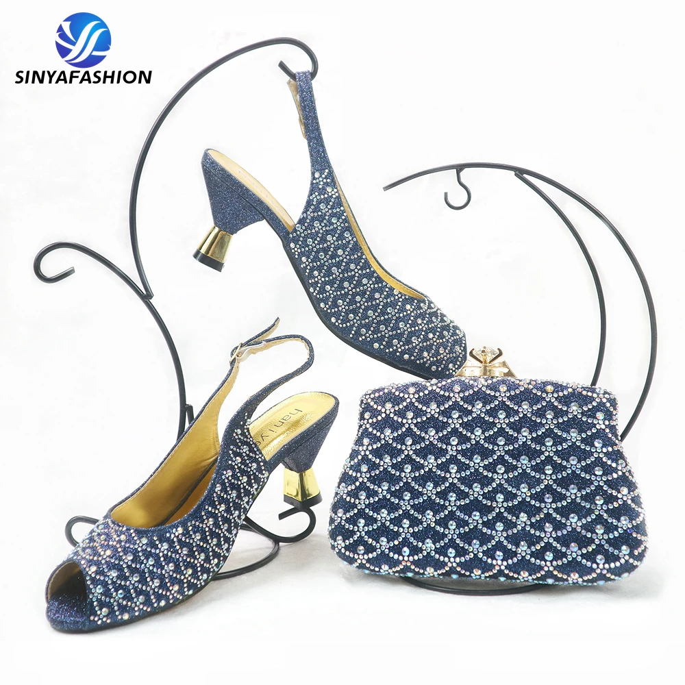 Sinya – Ensemble Chaussures à Talons & Sac Assorti Femme | Style Italien Élégant avec Pierres