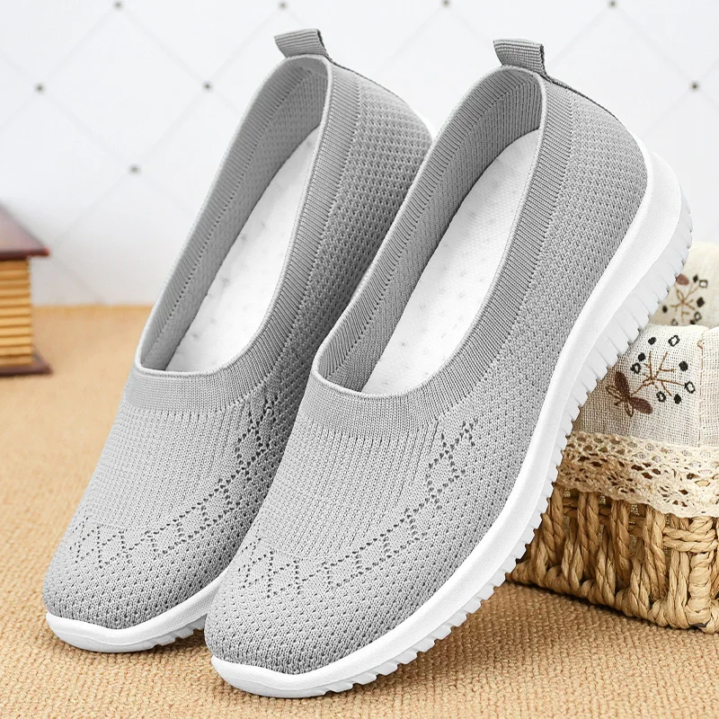 Chaussures plates respirantes sans lacets pour femme – Légères & confortables