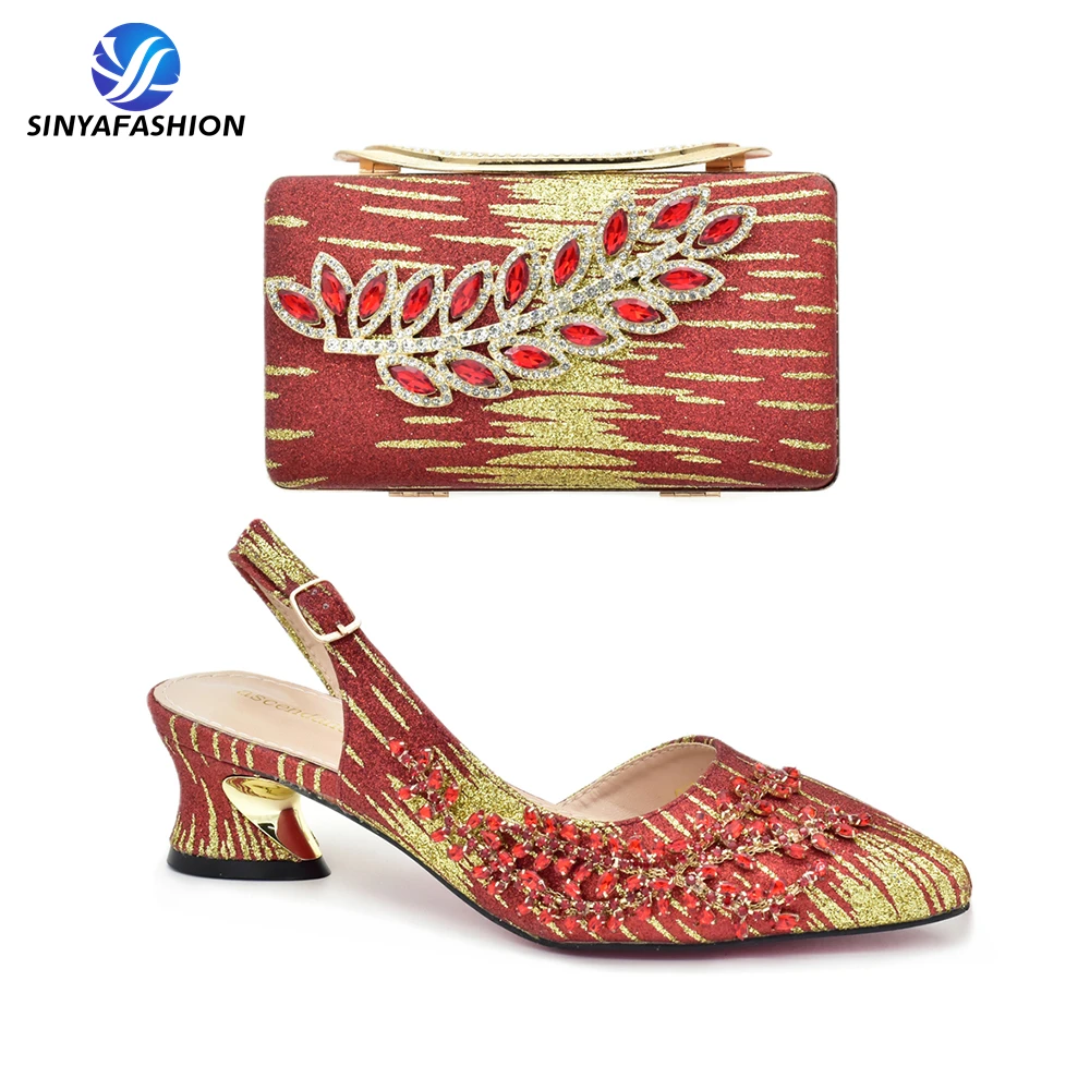 Ensemble Chaussures & Sac Coordonnés – Talons Plateforme Confortables 5-8cm, Toutes Saisons
