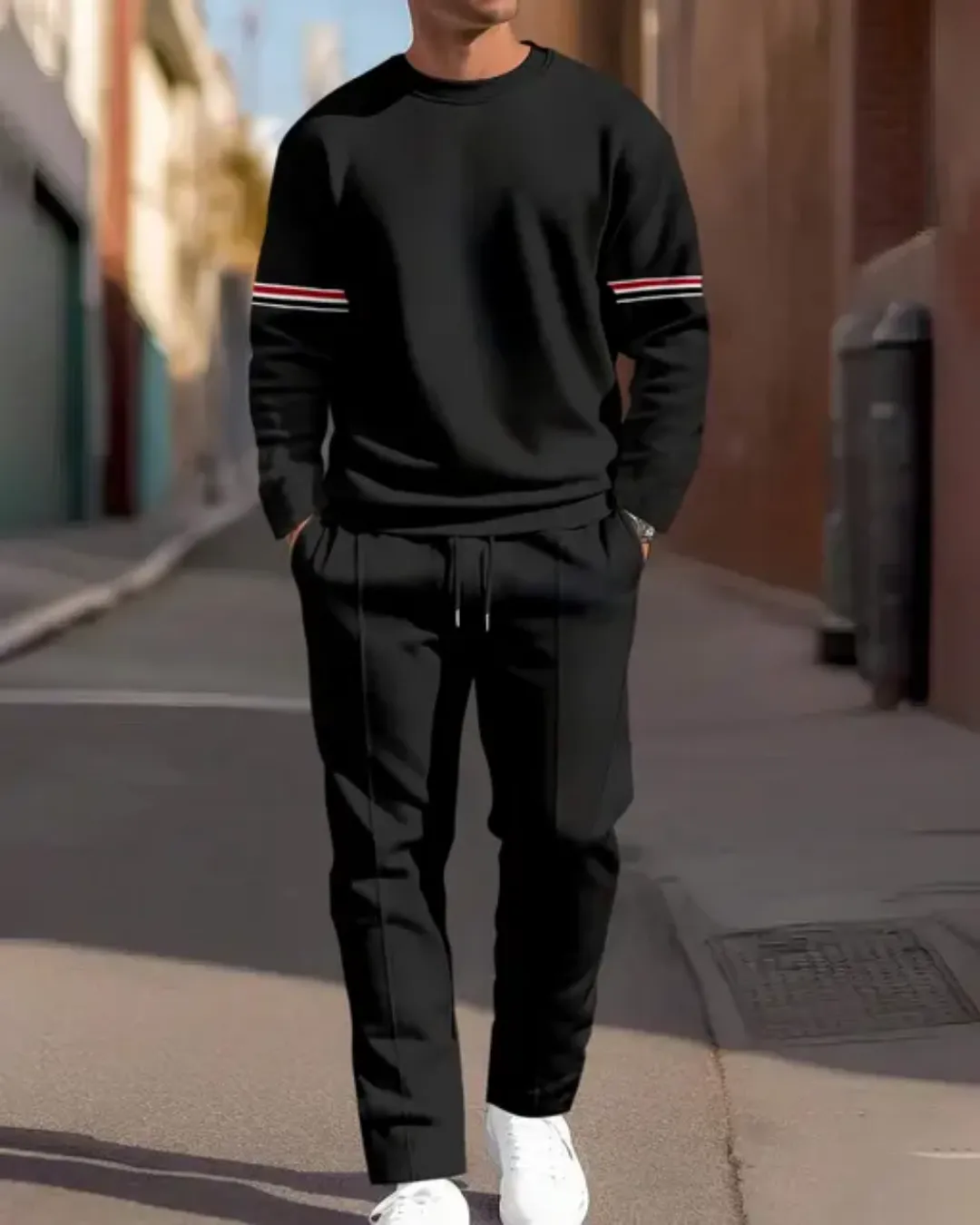 Ensemble Survêtement Homme Bleu Ciel – Style Élégant & Décontracté
